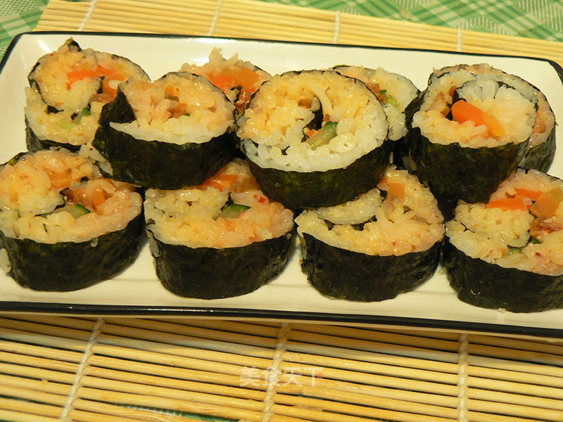 Spicy Squid Sushi and Cute Rice Balls recipe