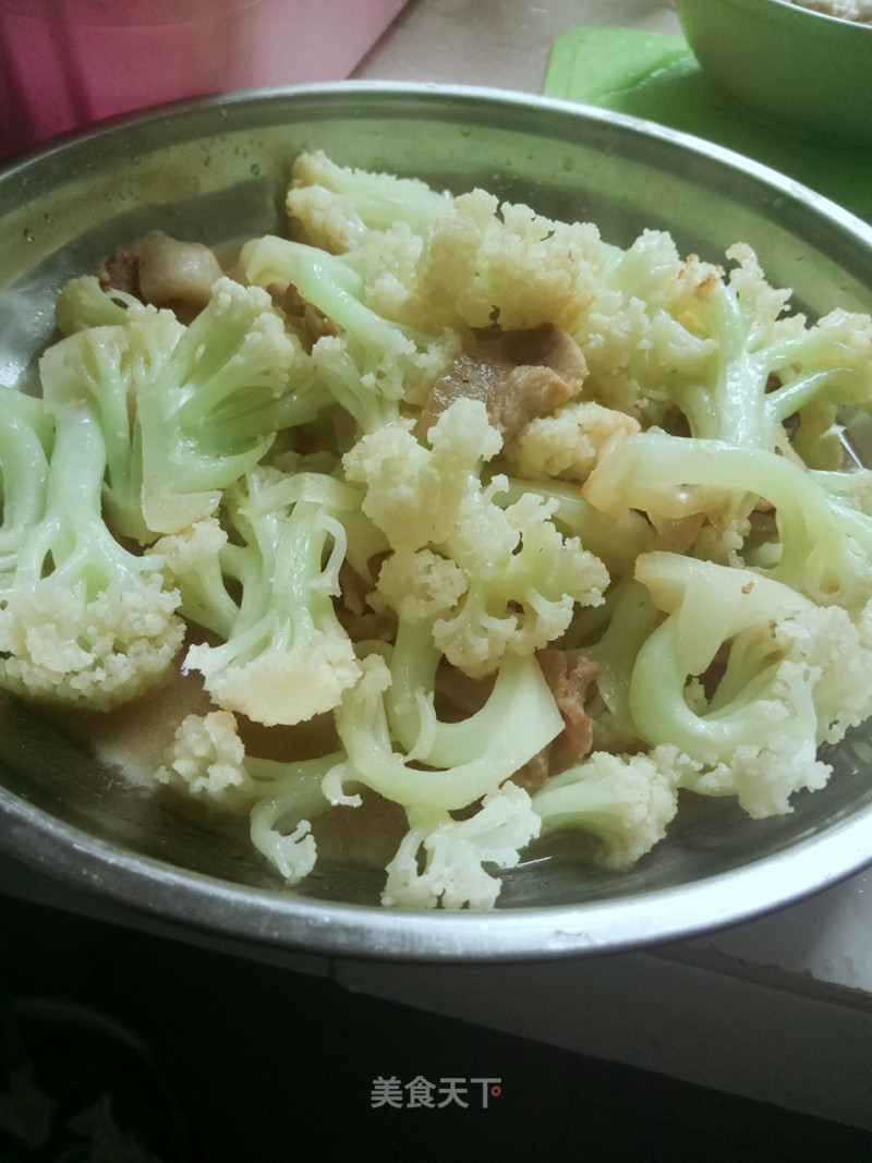 Stir-fried Pork Belly with Cauliflower recipe
