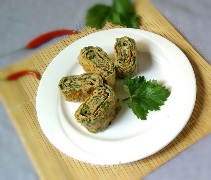 Celery Leaf Millet Pepper Thick Egg Stew recipe