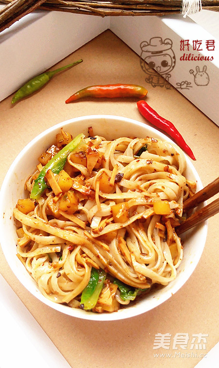 Spicy Diced Potato Noodles recipe