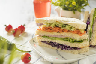 Whole Wheat Fruit and Vegetable Sandwich recipe