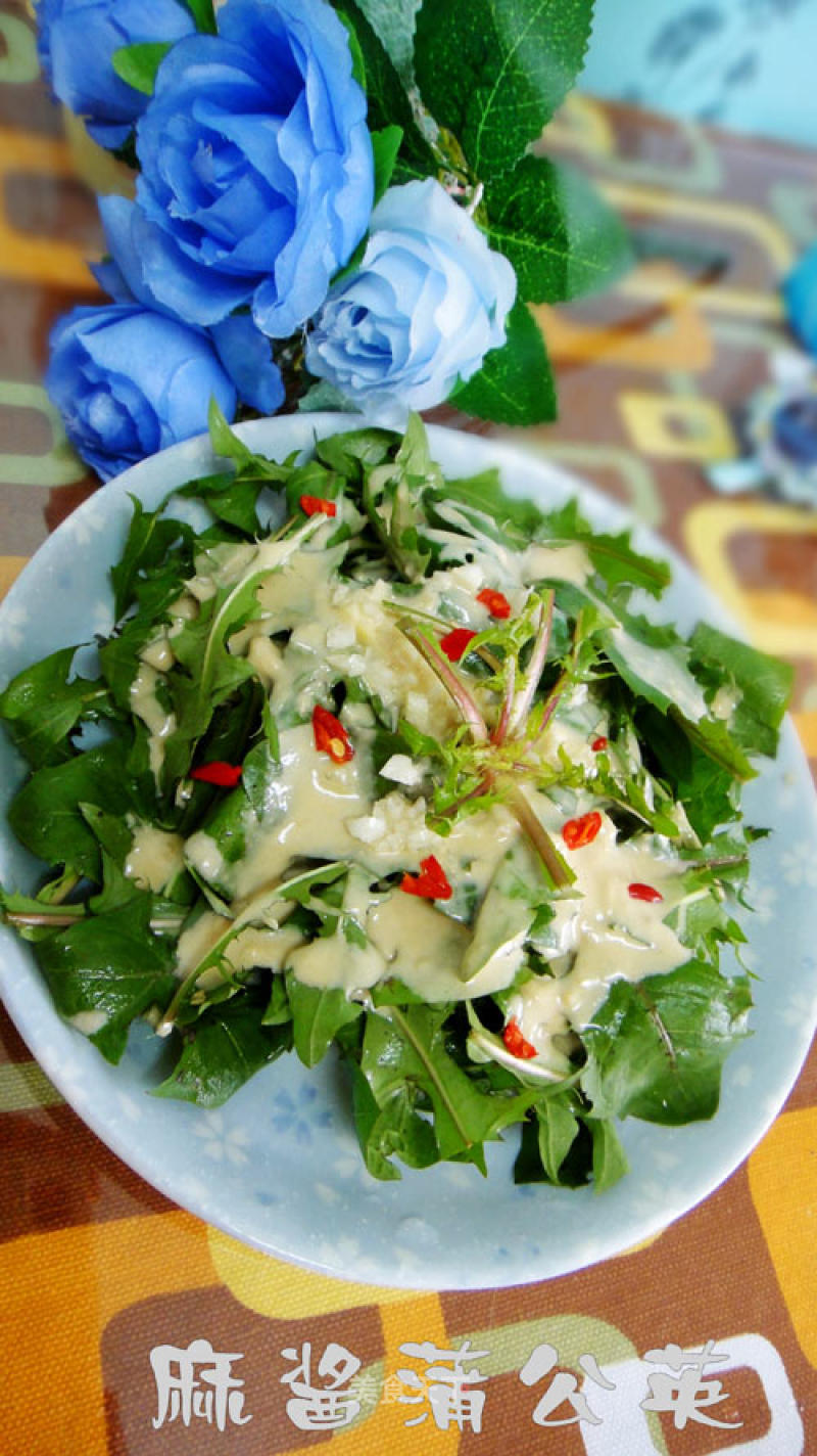 [summer Small Cold Dishes]----- Dandelion in Sesame Sauce recipe