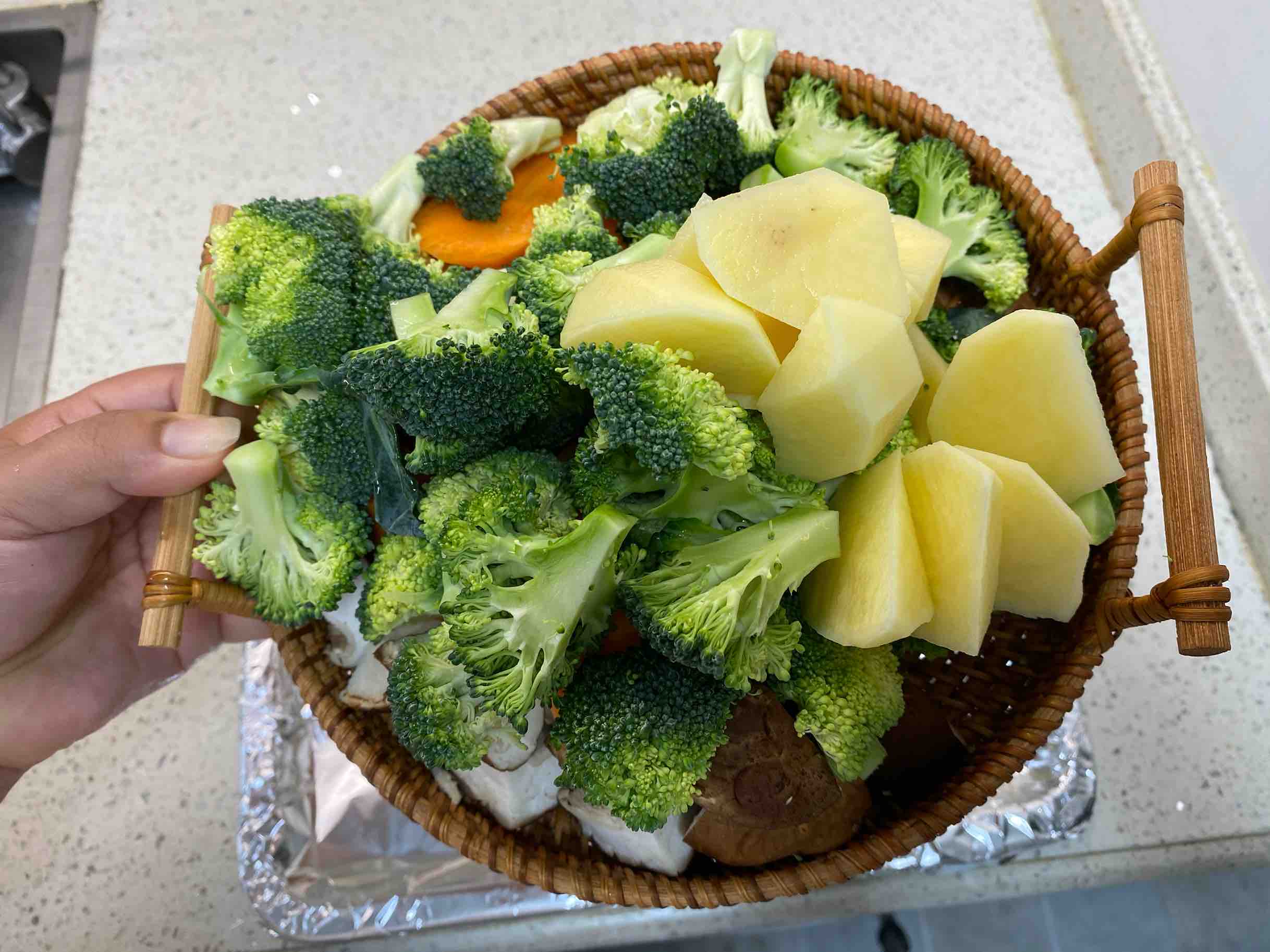 Grilled Sausage Salad with Seasonal Vegetables recipe