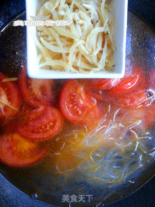 Tomato Whitebait Egg Soup recipe