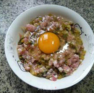 Steamed Minced Pork with Egg and Pickled Vegetables recipe