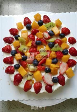 #aca烤明星大赛# Fruit Butter Naked Cake recipe