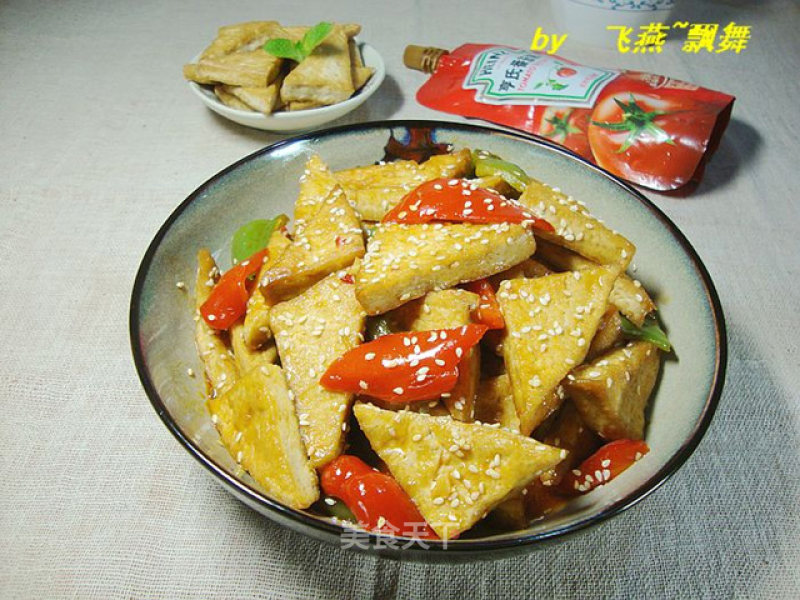 My Son’s Favorite ------- [sweet and Spicy Crispy Tofu in Tomato Sauce] recipe