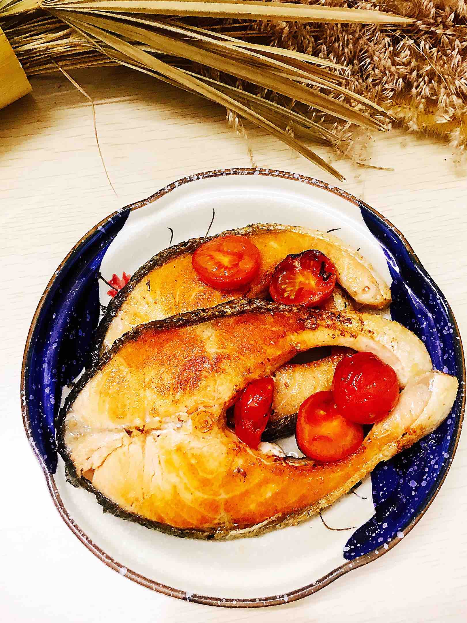 Pan-fried Salmon Steak recipe