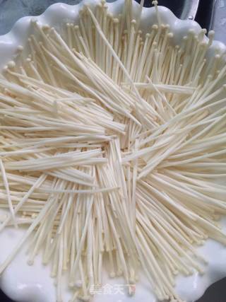 Steamed Sea Bass with Enoki Mushroom recipe