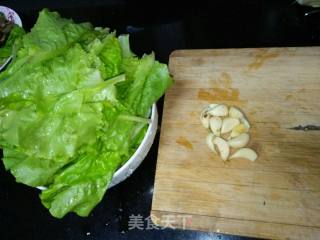 #快手懒人饭# Lettuce with Garlic and Oyster Sauce recipe