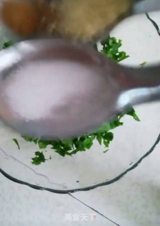Scrambled Eggs with Celery Leaves recipe