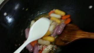 Fried Rice Cake with Meat recipe