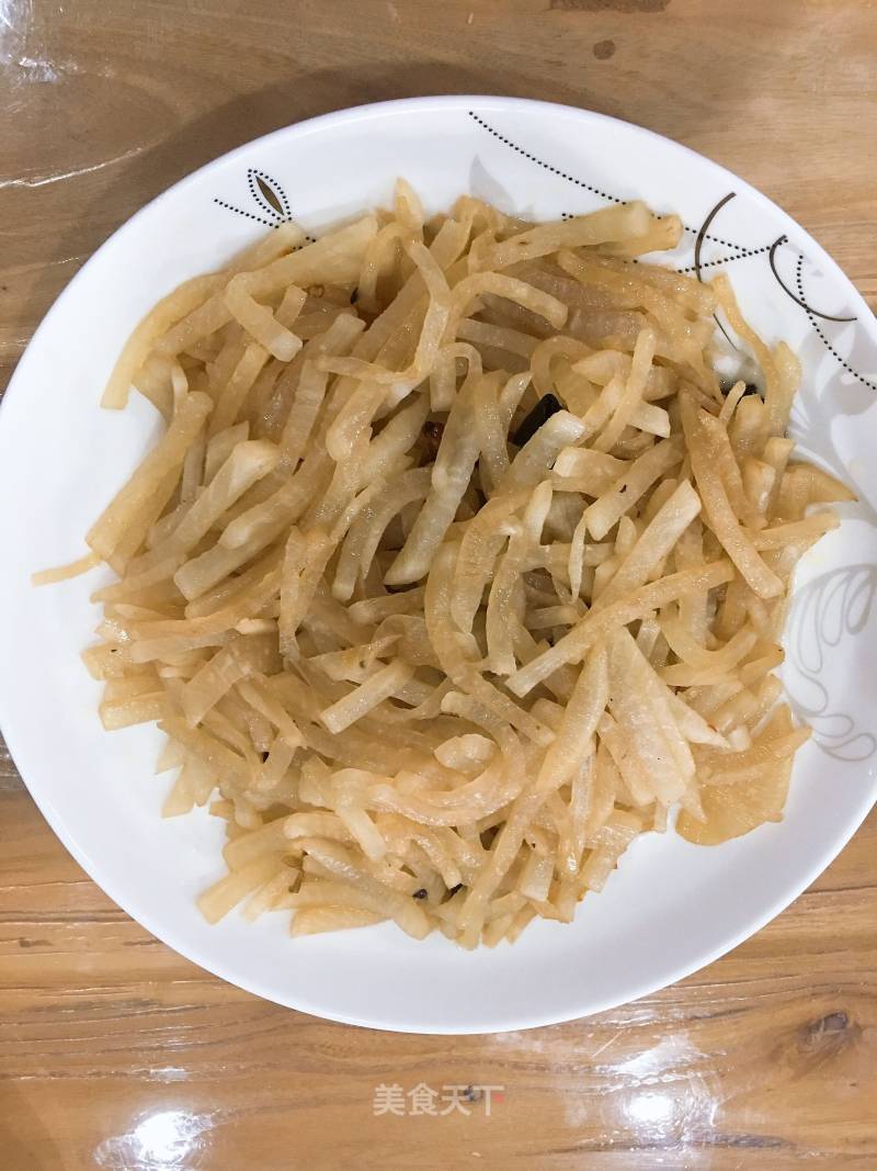 Vegetarian Stir-fried White Radish recipe
