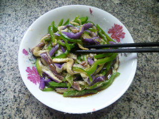 Eggplant with Green Pepper recipe