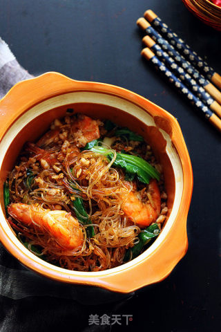 Shrimp and Vermicelli in Clay Pot recipe