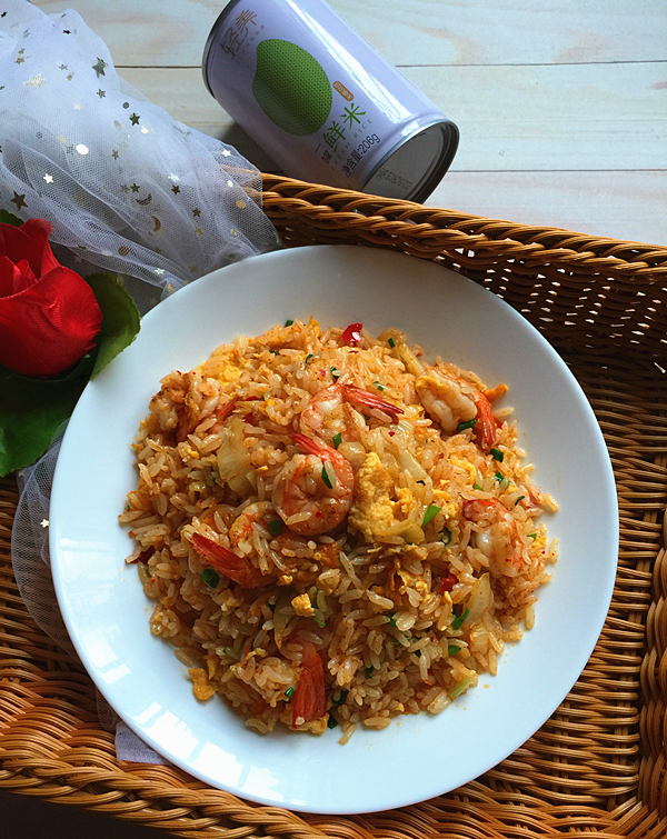 Shrimp and Spicy Cabbage Fried Rice recipe