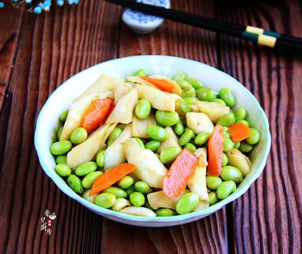 Stir-fried Edamame with Rice White recipe