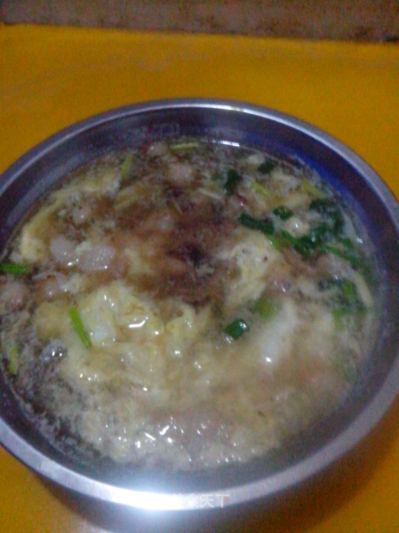 Duck Egg Soup with Mushroom and Pork recipe