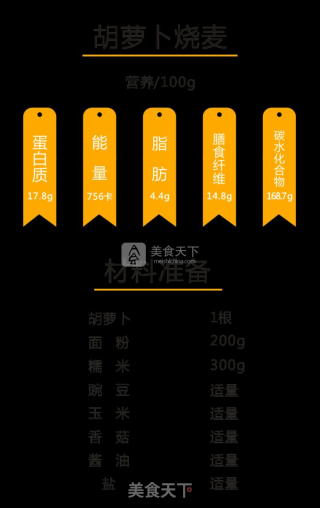 Carrot Siu Mai recipe