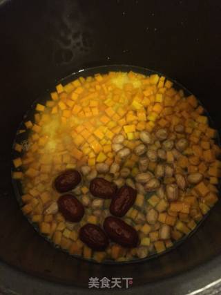 Pumpkin Corn Peanut Porridge recipe