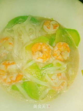 Original Noodle Soup with Zucchini and Shrimp recipe