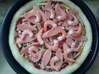 Shrimp and Ham Pizza recipe