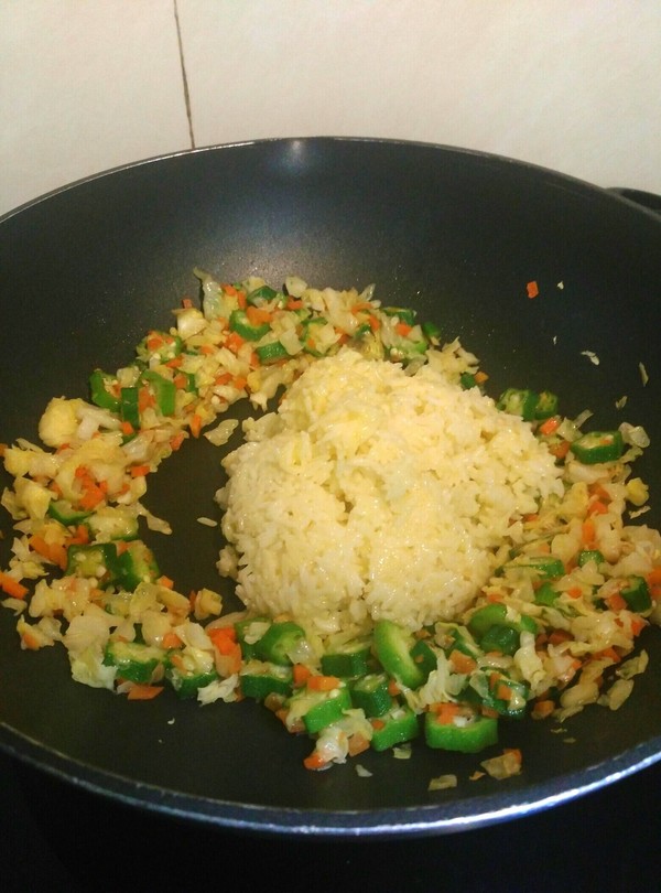 Okra Fried Rice recipe