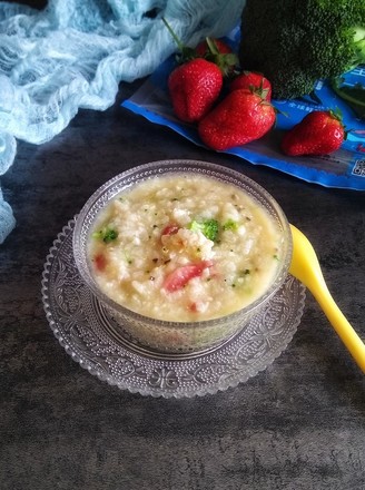 Baby Fruit and Vegetable Krill Porridge Breakfast recipe