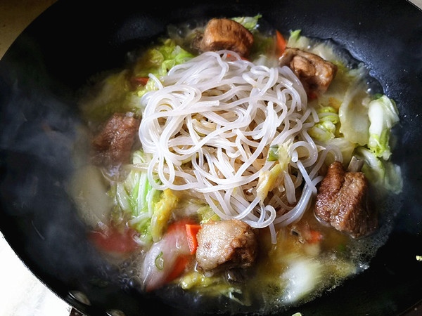 Braised Cabbage with Ribs recipe