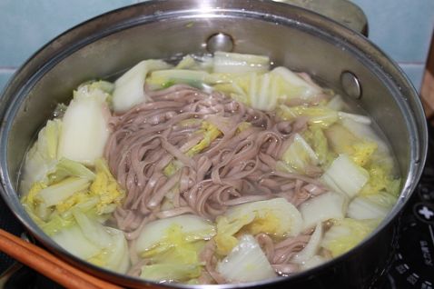 Poached Egg and Chinese Cabbage Soba Noodles recipe