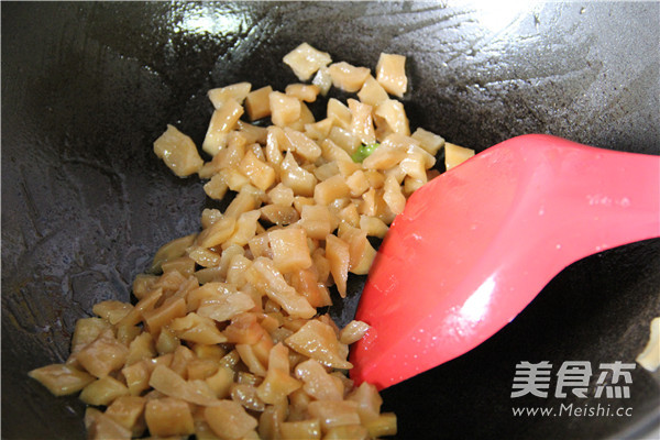 Fried Edamame with Dried Radish recipe