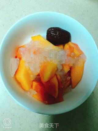 Stewed Hashima with Milk Papaya recipe