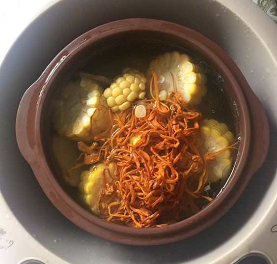 Cordyceps Flower Corn Dragon Stew Soup recipe