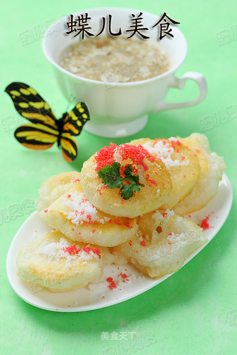 Fried Glutinous Rice Cake with Lei Cha recipe