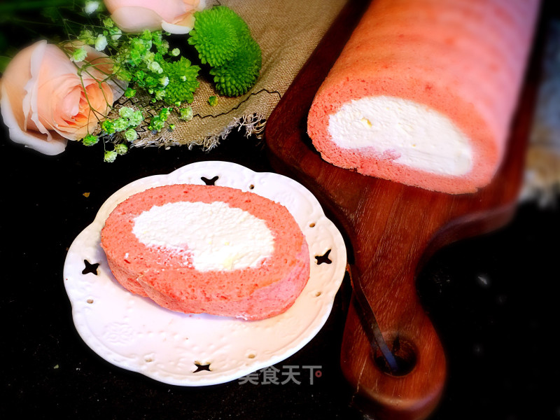 Red Velvet Cake Roll# Oven美食# recipe