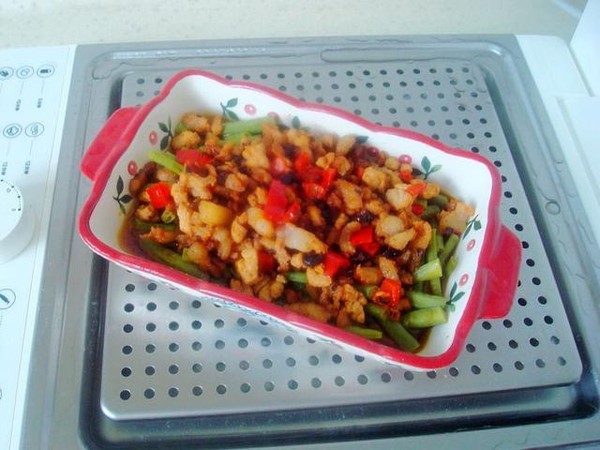 Steamed Cowpea with Minced Meat recipe