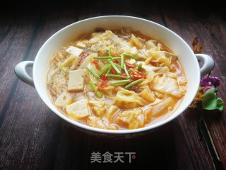 Cabbage Tofu Stewed Vermicelli recipe