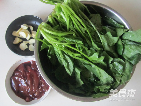 Pork Liver and Spinach with Oyster Sauce recipe