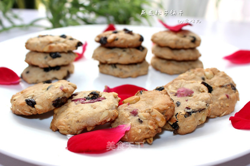 #aca烤明星大赛#oatmeal Pine Nut Cookies recipe