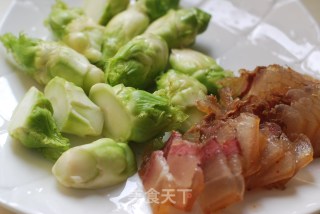 【claypot Rice with Bacon and Vegetables】 recipe