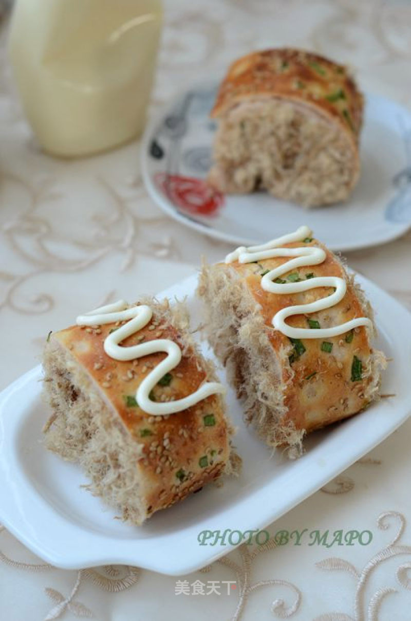 Pork Floss Salad Bread recipe