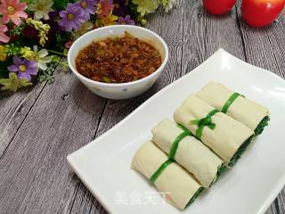 Bean Curd Spinach Roll Dipping Sauce recipe