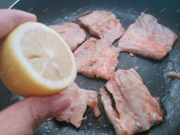 Pan-fried Salmon Steak recipe