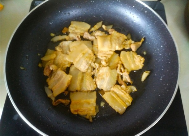 Fried Pork with Snow Pea recipe