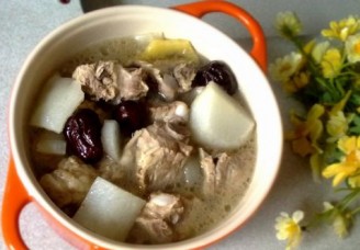 Radish Red Date Pork Ribs Claypot recipe