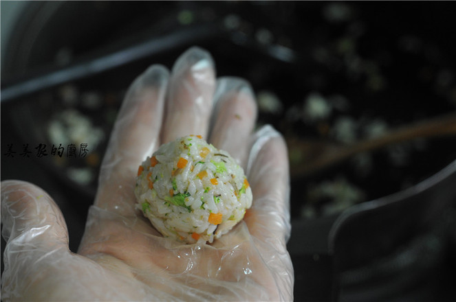 Cheese Mayonnaise Vegetable Rice Ball recipe