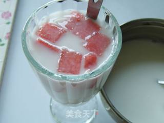 Watermelon Coconut Milk Sago recipe