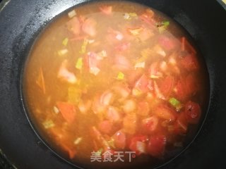 Tomato Bean Noodle Soup recipe