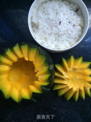 Pumpkin Glutinous Rice Cup recipe