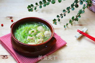 Green Radish Meatball Soup recipe